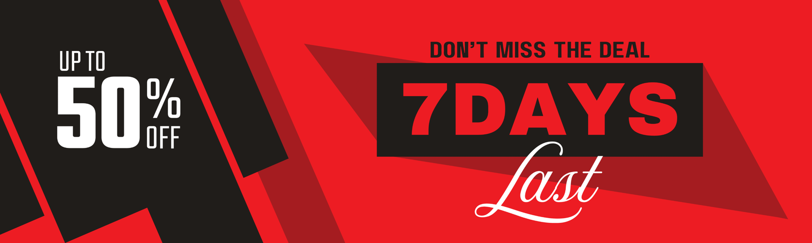 Black and Red Modern Black Friday Banner