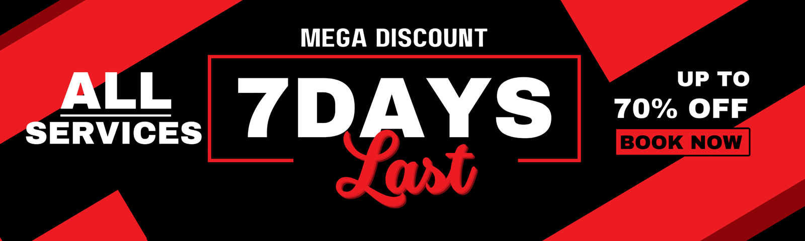 Red and Black Modern Black Friday Banner